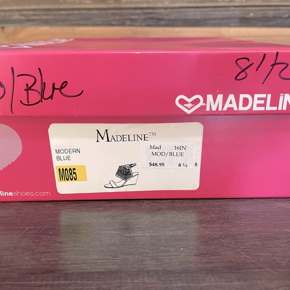 NEW Madeline Modern Blue Wedge Sandal - Picture 11 of 11